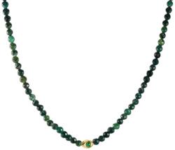 Thomas Sabo Elyndra zöld fazettált gyöngyös aranyozott védelmező szem nyaklánc (KE2332-472-6-L55)