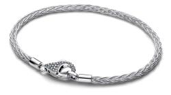 Pandora Pavé kapcsos rókafark láncos charm karkötő (594462C01-16)
