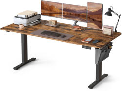 SONGMICS elektromosan állítható magasságú íróasztal 180 x 80 cm vintage barna memóriafunkcióval (EUZ-LSD138K01)