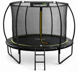 LEAN Toys LEAN kerti trambulin belső hálóval, fekete és zöld, 305 cm, 3, 5 m