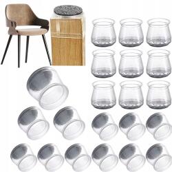  Szilikon Védőhuzat: Széklábvédő 20 Db, Fehér (250207GW17)