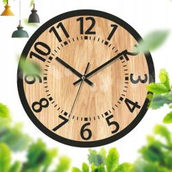  Falióra Fa Tölgyfa Falióra 34CM Kerek