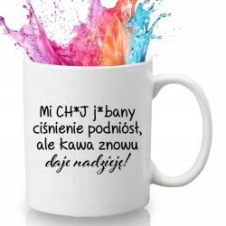 Style Couture Bíró Fehér Bögre - Ha felmegy a vérnyomásod, a kávé ad reményt!