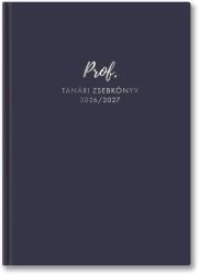 TopTimer Tanári zsebkönyv TOPTIMER Prof PVC műbőrborító A/5 heti 145x205 mm Kék 2026-2027 (29P100T-402) - vectraline