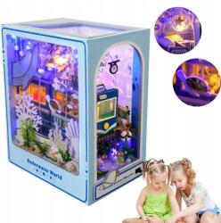  Diy Víz Alatti Világ Könyv Nook Kreatív Készlet Led Születésnapokra És Ünnepekre (231012SU02-99)