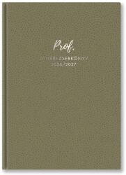 TopTimer Tanári zsebkönyv TOPTIMER Prof PVC műbőrborító A/5 heti 145x205 mm Oliva zöld 2026-2027 (27P100T-613) - vectraline