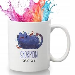 Style Couture Fehér Bögre Ajándék Zodiákus Macskaimádóknak Skorpió