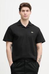 Lacoste póló férfi vászonnal - fekete S