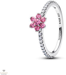 Pandora Csillogó rózsaszín virágos gyűrű 48-as méret - 194499C02-48