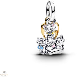 Pandora Disney Macskarisztokraták: Hercegnő (Duchess) és a három kiscica (Marie, Berlioz, Toulouse) függő charm - 764465C01