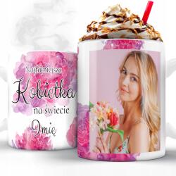  Bögre A Legmenőbb Nő *név És Fotó* Személyre szabott Valentin napra