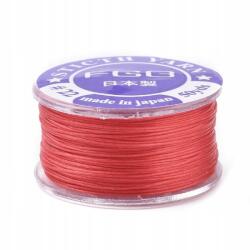 MIXFORM Gyöngyfűző cérna, Japán, Poliészter Speciális bevonat, Piros 0.1mm, 45m (13WB30529)