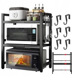  Polc Mikrohullámú Sütő Állvány Konyhai Fűszerek Háromrétegű Könyvespolc (burdensome7004)