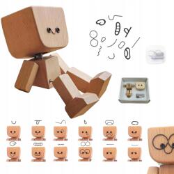  Lengő Fa Figura - Autóba, 12 Mágneses Arccal, (Drewniane dekoracje samochodowe)