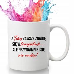 Style Couture Fehér Bögre Ajándékba Barátnőnek Veled Mindig Bajban Leszek