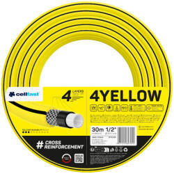 Cellfast Locsolótömlő 4 rétegű YELLOW 1/2" 30 m