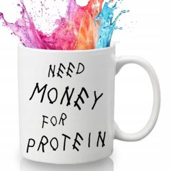 Style Couture Fehér Bögre Ajándékba Edzőterem Rajongónak Gym Kell Pénz Fehérjére Trend