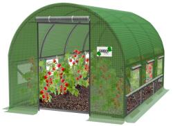 Garden Line - Solar de grădină cu 3 segmente 3 × 2 × 2 m, cu funcție suplimentară de ventilație - verde (TUN3910)