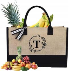  Női Kézitáska Nagy Vászon Shopper Válltáska T Betűvel Univerzális (231114XF03-14)