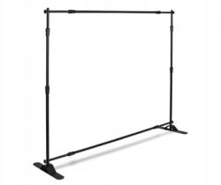 GoDan Flitteres paneltartó állvány, állítható 91-244 cm x 137-244 cm fekete