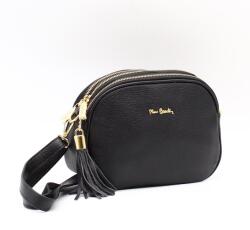 Pierre Cardin fekete erezett női bőr válltáska borsa4500