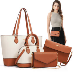  Divatos Női Kézitáska 4IN1 Postás Táska Városi Szett (YB3198068)