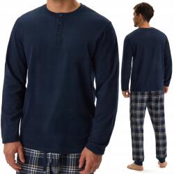 Henderson Férfi hosszú ujjú pizsama 100% Pamut Henderson Honor XXL (41919-59X GRANATOWY)