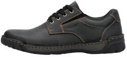 RIEKER Pantofi barbati, negru, casual, piele naturala, cu talpa joasa, Rieker B0306-00-Negru (Marime: 45) (B0306-00-Negru-45)