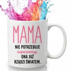 Style Couture Fehér Bögre Ajándék Anyának Anyák Napjára Cukiság Anya Uralkodik a Világon