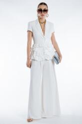 Babylon rövid ujjú baskin blézer fehér [EU42/ It 46 méret]