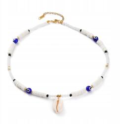 MIXFORM Nyaklánc medállal, Kauri kagyló, Kész alap, Fehér, 45cm, 1db (13WB27723)