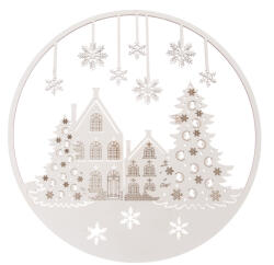 4home Fa karácsonyi dekoráció falra Hópelyhek, 37 cm