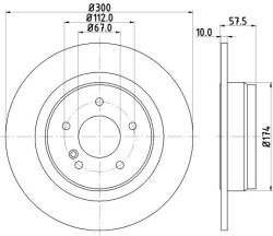 MINTEX féktárcsa MINTEX MDC2025C for MERCEDES-BENZ (MDC2025C)