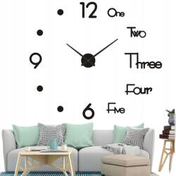  Modern Falióra Öntapadós Nagy 100CM Fekete 3D Tükör Csendes (240503YQ05)