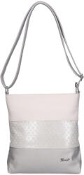 Karen N 099 fehér ezüst rostbőr táska