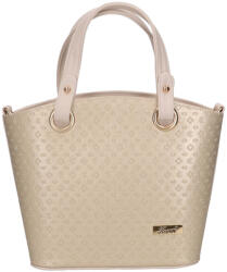 Karen 2390 bézs arany rostbőr táska