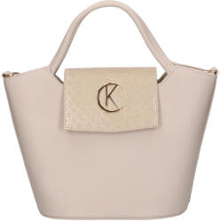 Karen 9420 bézs arany rostbőr táska