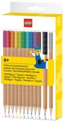 LEGO® Színes ceruza készlet, mini figurával, LEGO, 12 különböző szín (53706) - papir25