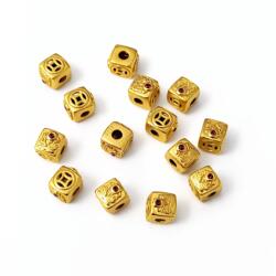  Charm Turmalina Roz 5x5x5 mm Argint 925 Aurit accesoriu elegant DIY 1 Buc