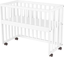 Hubners Patut copii din lemn co-sleeper Hubners Matei 94x46 cm alb - carboysafety
