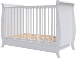Hubners Patut copii din lemn Hubners Mara 120x60 cm alb cu sertar - carboysafety