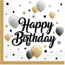  Happy Birthday Milestone szalvéta 20 db-os 33x33 cm (PNN88863) - sandori