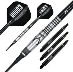 ONE80 Set sageti darts soft ONE80 kaori Miura negru 20g, 90% wolfram (ONE9409)