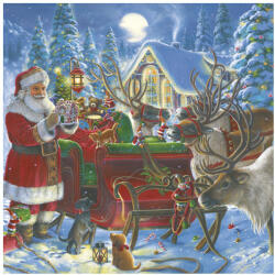  Karácsonyi Santa with Sleigh szalvéta 20 db-os 33x33 cm (PKK052031) - sandori