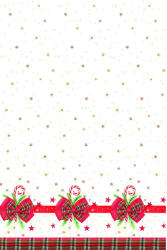  Karácsonyi Checked Bow papír asztalterítő 120x180 cm (PKK763631) - sandori