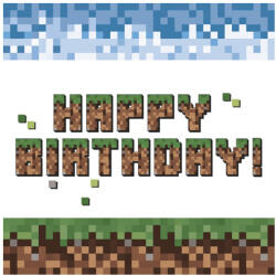  Happy Birthday Pixel Block szalvéta 20 db-os 33x33 cm (PKK772671) - sandori