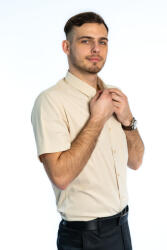 Thomas Jeans bézs slim fit rövid ujjú ing