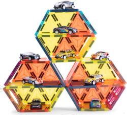 Bufnitel Joc magnetic pentru construit parcare cu masinute, 66 piese, 3 ani+ (CH1129)