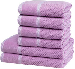 decoDoma Set de prosoape şi prosoape de baie din frotir MODENA liliac, 6 buc Prosop