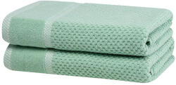 decoDoma Set de 2 prosoape de baie din frotir MODENA verde 70 x 140 cm Prosop